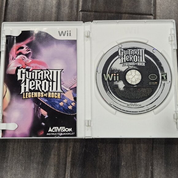 Guitar Hero 3 III Legends of Rock (Nintendo Wii, 2006) Complete In Box - Picture 3 of 4